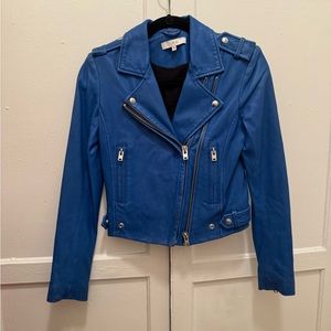 IRO Blue Leather Jacket